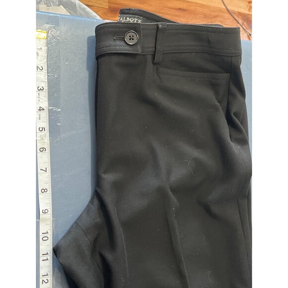 Talbots Heritage  Wool Blemd Black Wide-Leg  Pants 10P Office Career Business - Picture 3 of 11